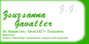 zsuzsanna gavaller business card